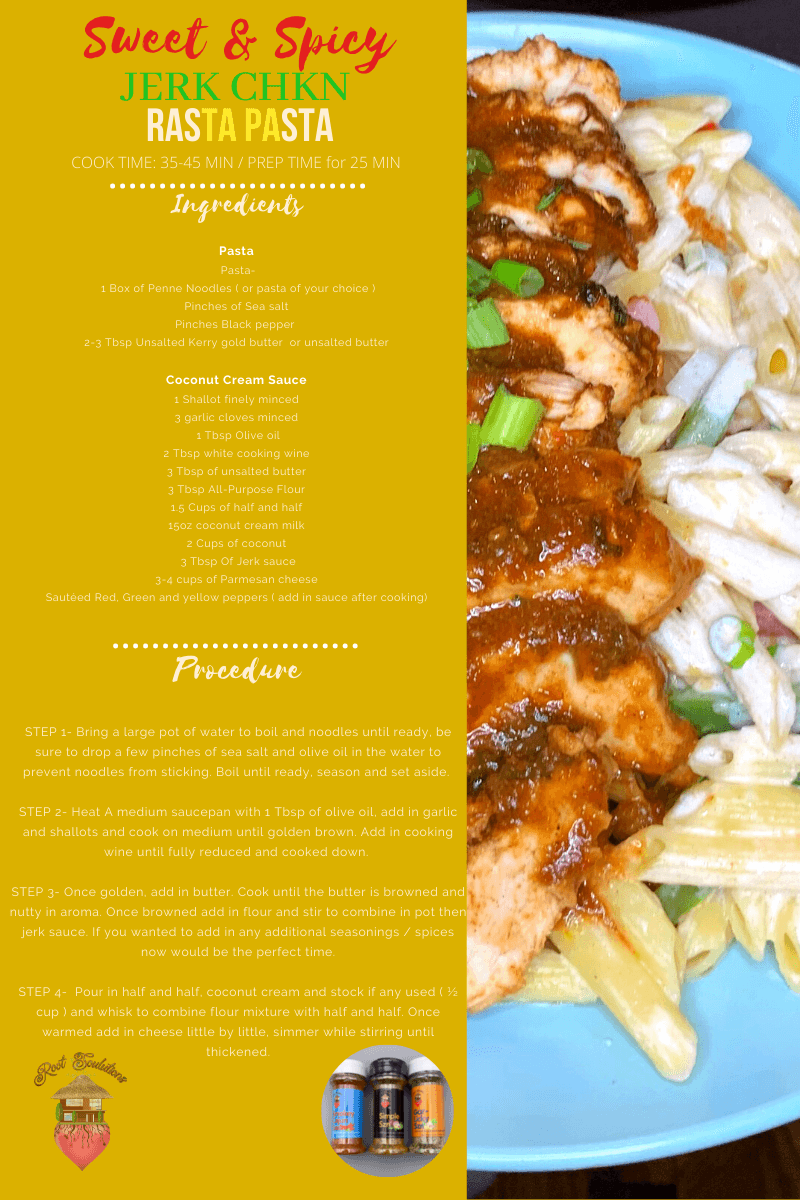 Sweet & Spicy Jerk Chicken Rasta Pasta